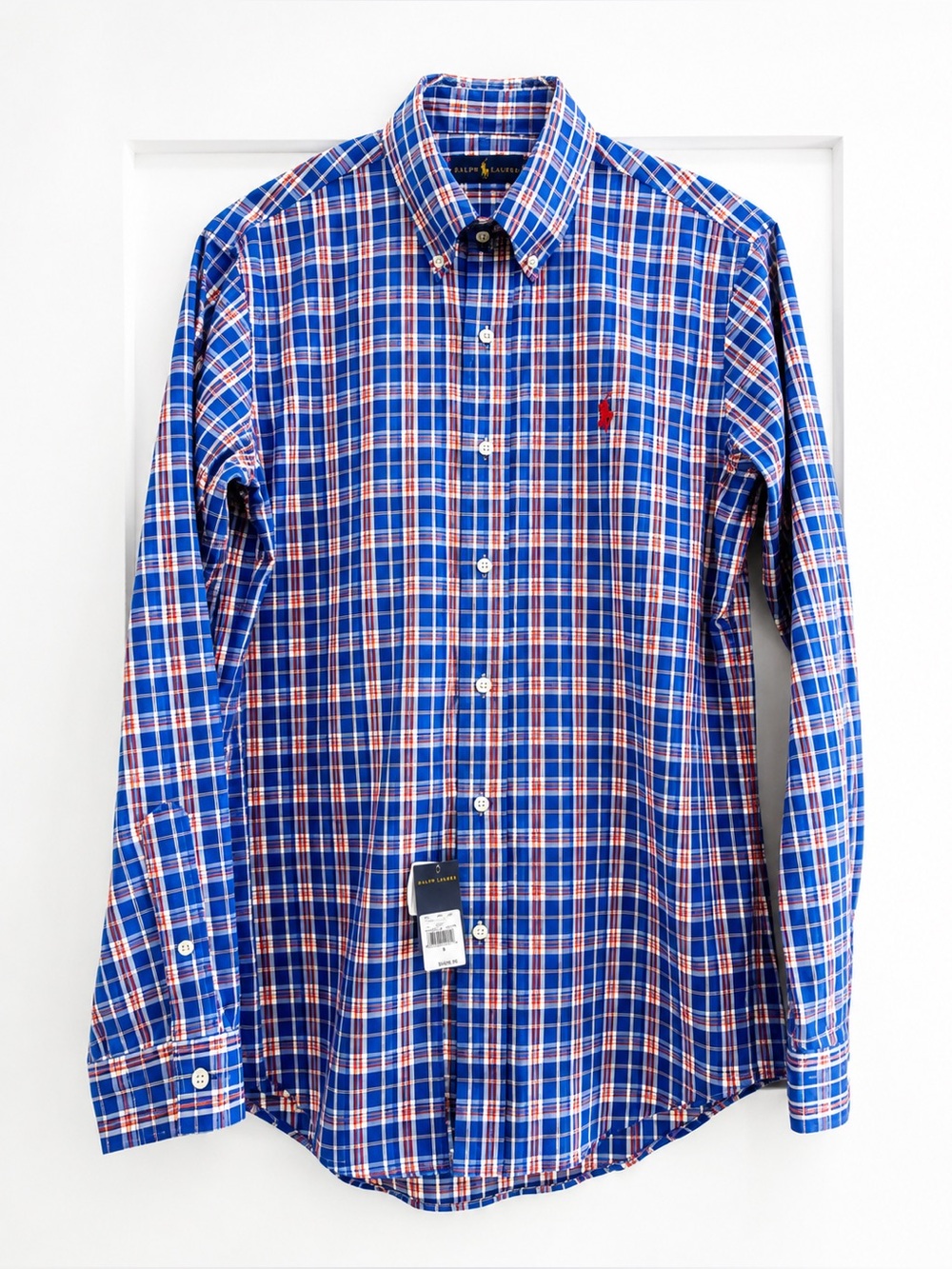 Ralph Lauren NWT SMALL Dress Shirt Multicolor Plaid Button Down Long Sleeve